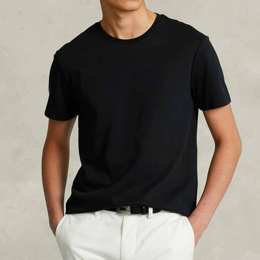 Men's New Fashion Joker Casual Slim and Comfortable O-neck Short-sleeved Shirt Retro Men's Chic T-shirt