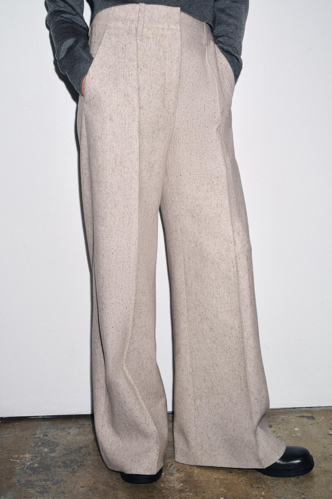 Women's new fashion loose side pocket casual pleated pants
