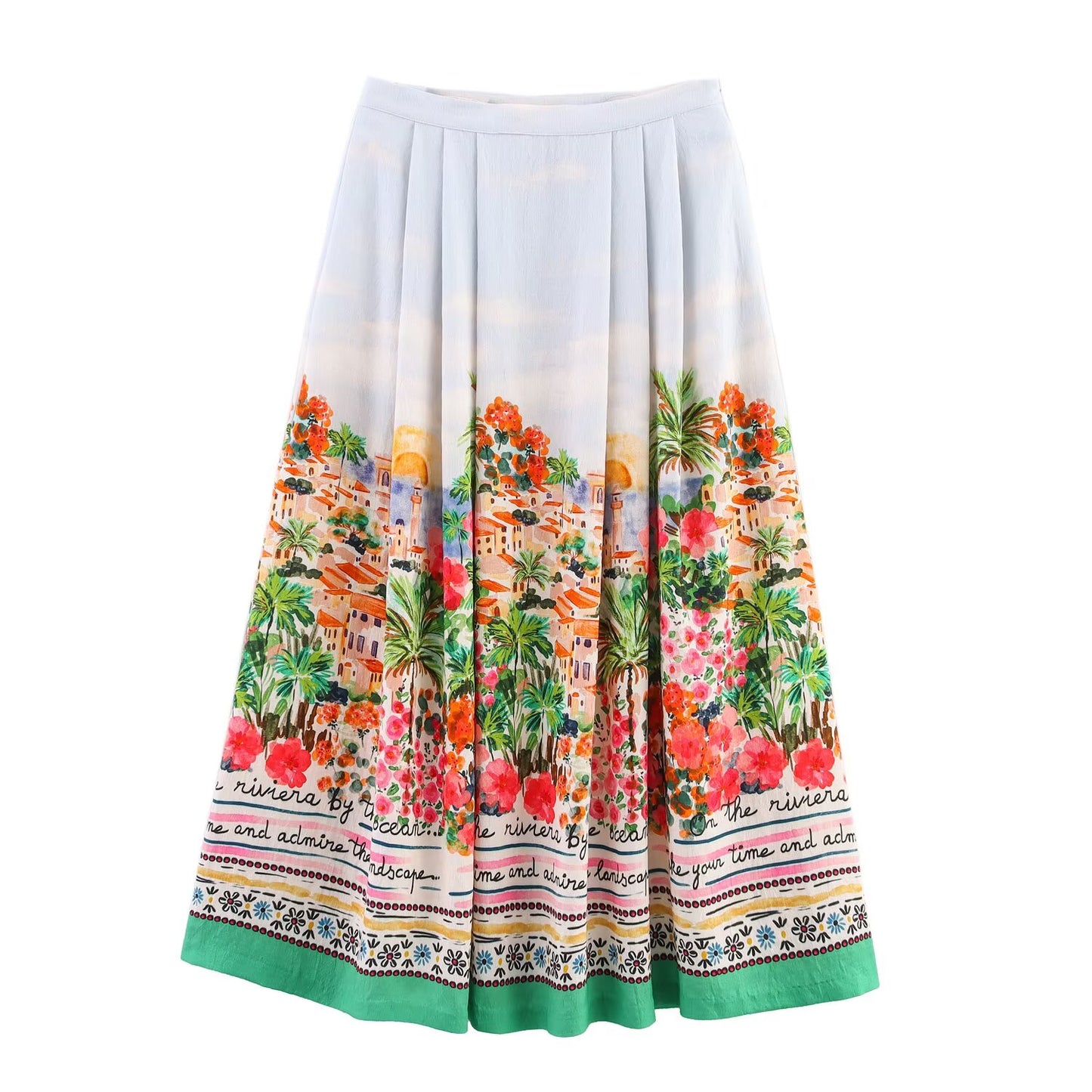suit Women's 2 pieces new fashion bow decoration short printed top+Skirts suit