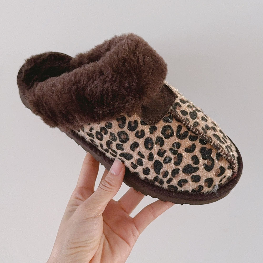 New leopard print slippers snow boots