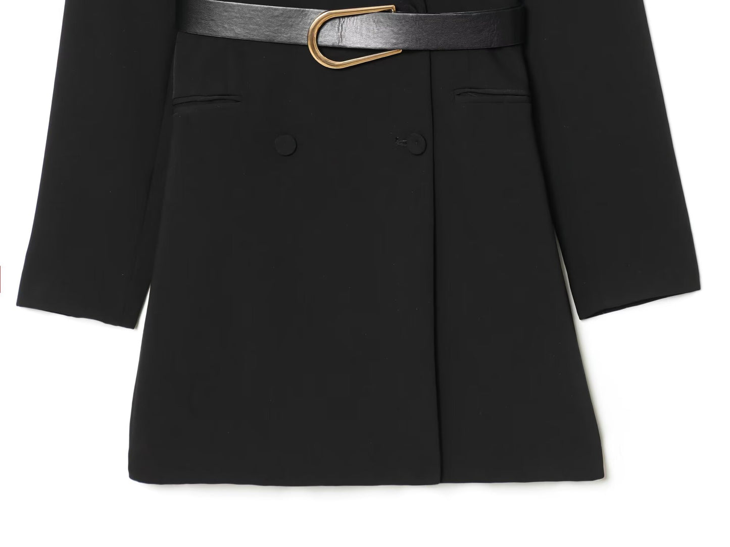 Women's With Belt casual double breasted Blazer style dress