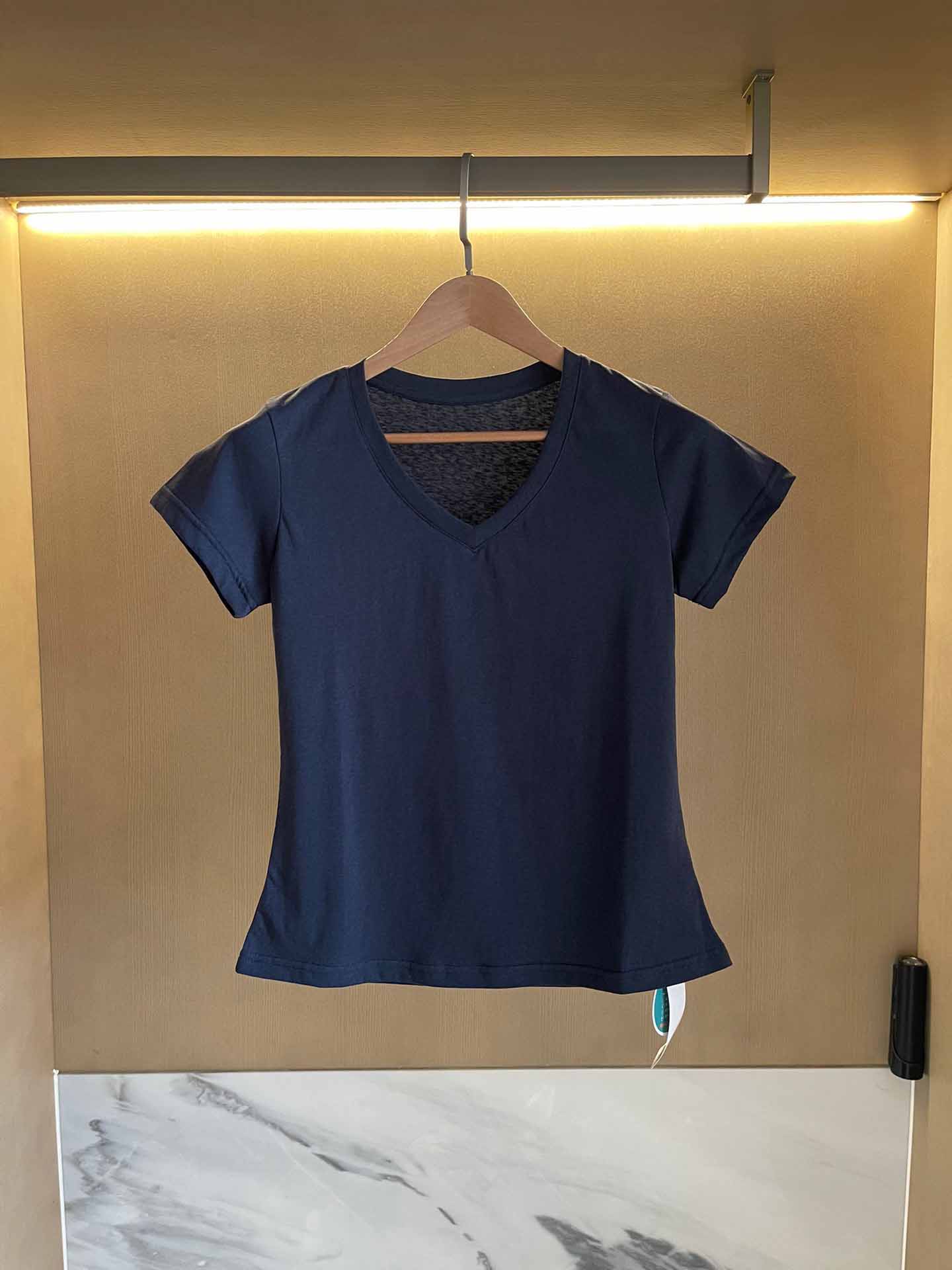 Women's New Casual Joker Four-color V-neck Short-sleeved T-shirt