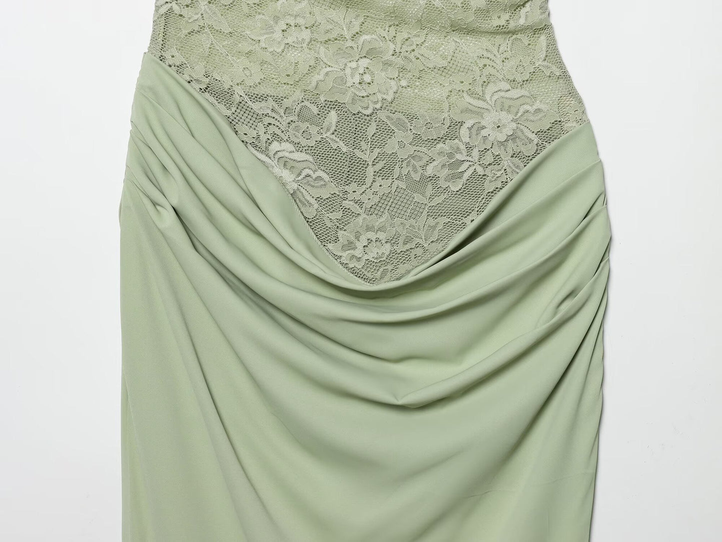Women's lace patchwork slim suspender dress