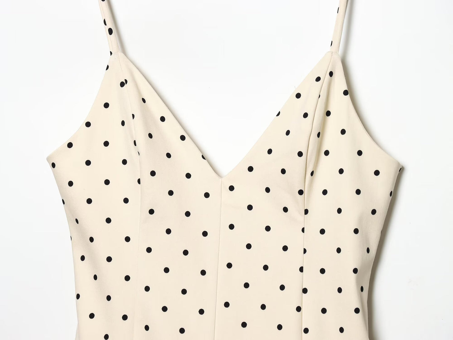 Women's short jumpsuit style polka dot dress