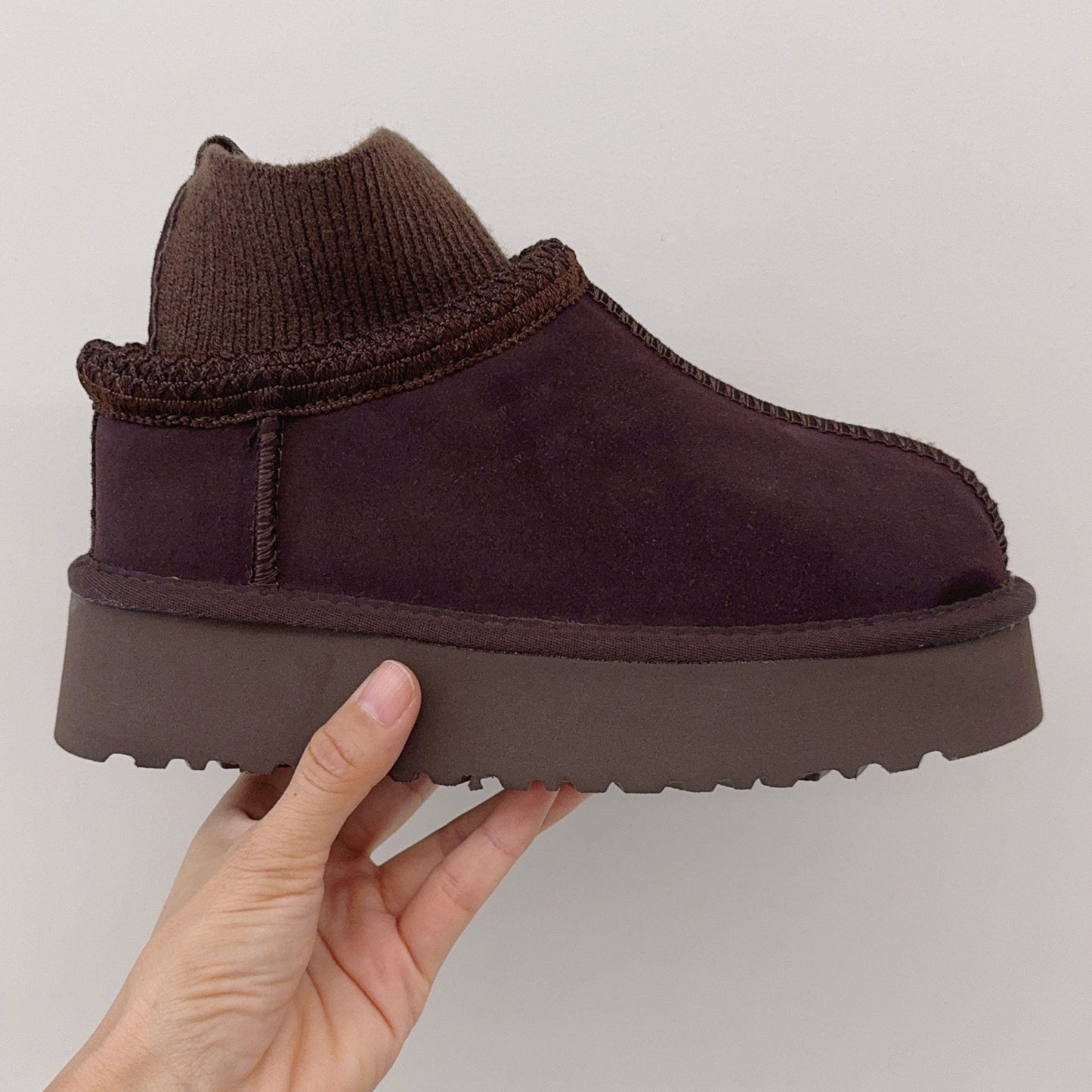 Women's new wool socks thick soled snow shoes