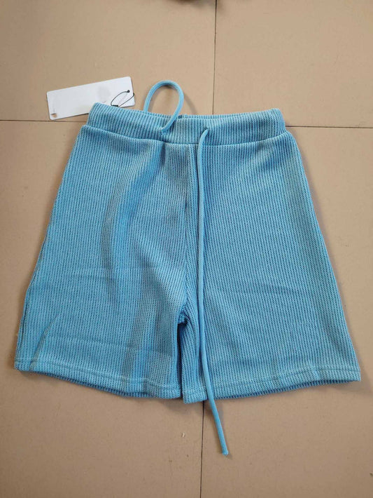 Summer new loose casual shorts women's high waist drawstring wide leg shorts