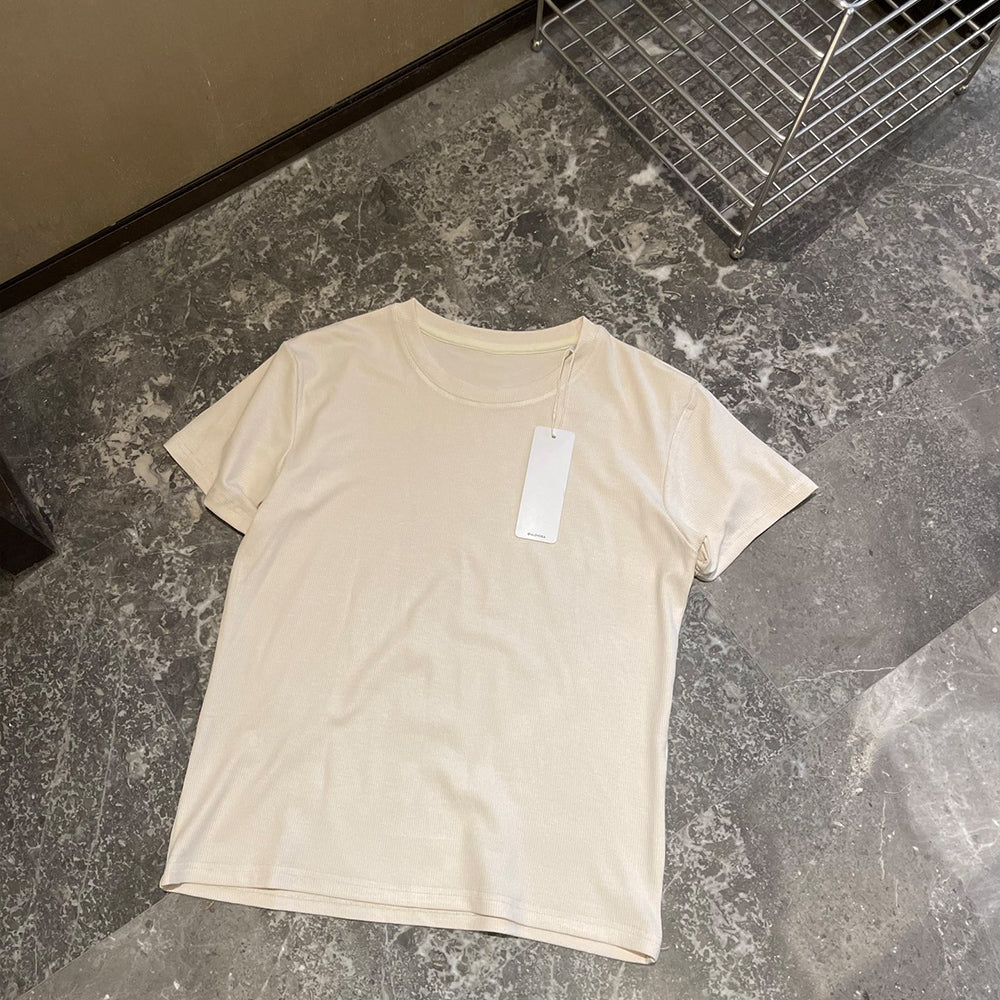 Women's New Fashion Joker Casual Thread Short-sleeved T-shirt Sports Fitness Comfortable Short-sleeved T-shirt.
