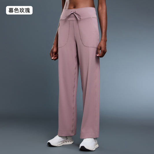 LU Women's new Joker pocket fitness yoga pants sports casual pants