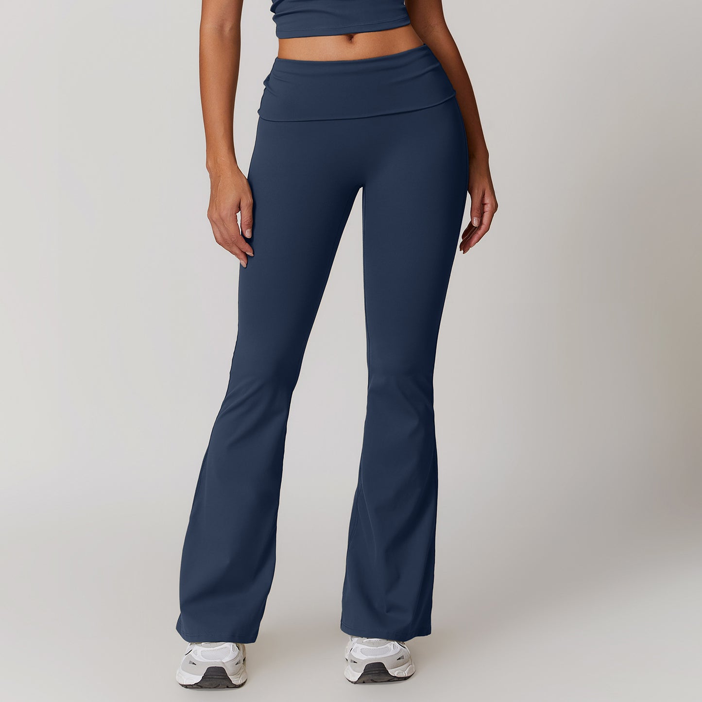 Women's New High-waist Hip Yoga Pants Casual Tight-fitting Wide-leg Flared Pants Sports Fitness Pants.