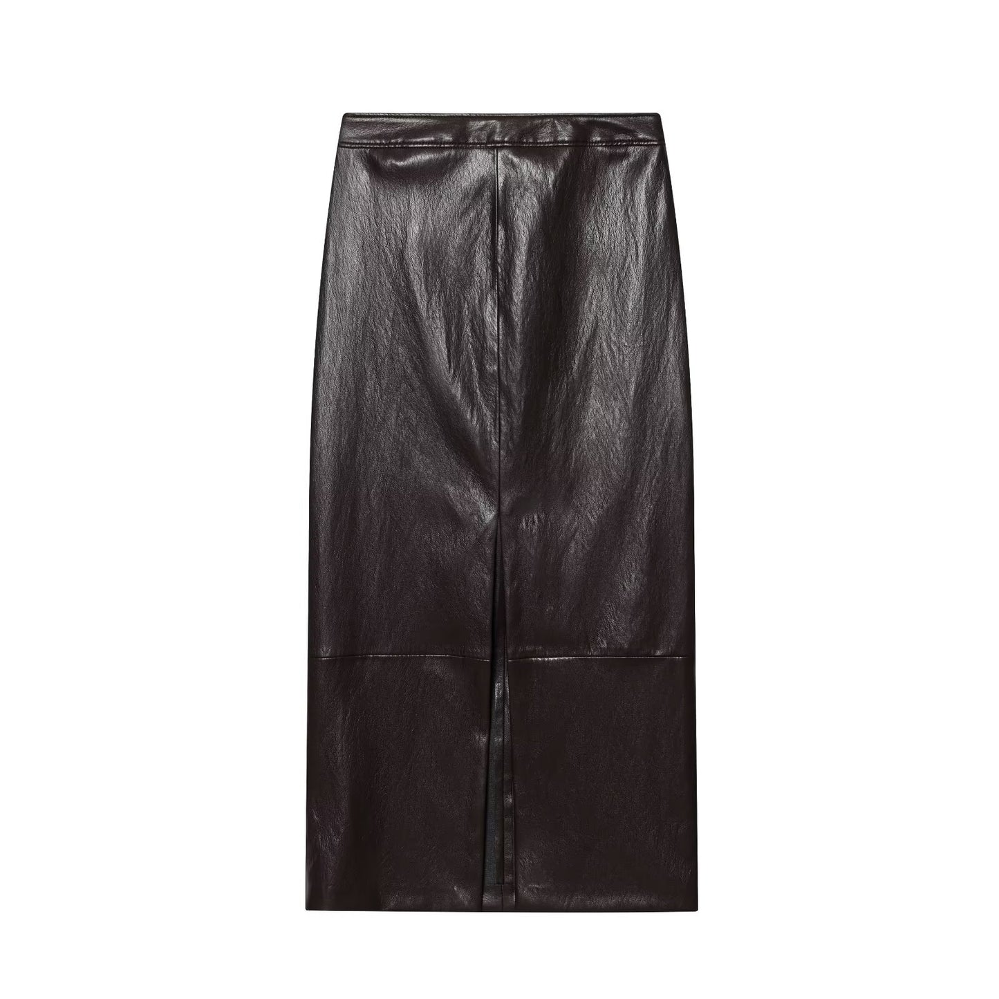 suit Women's 2 pieces with Belt faux leather effect sleeveless top+Skirts