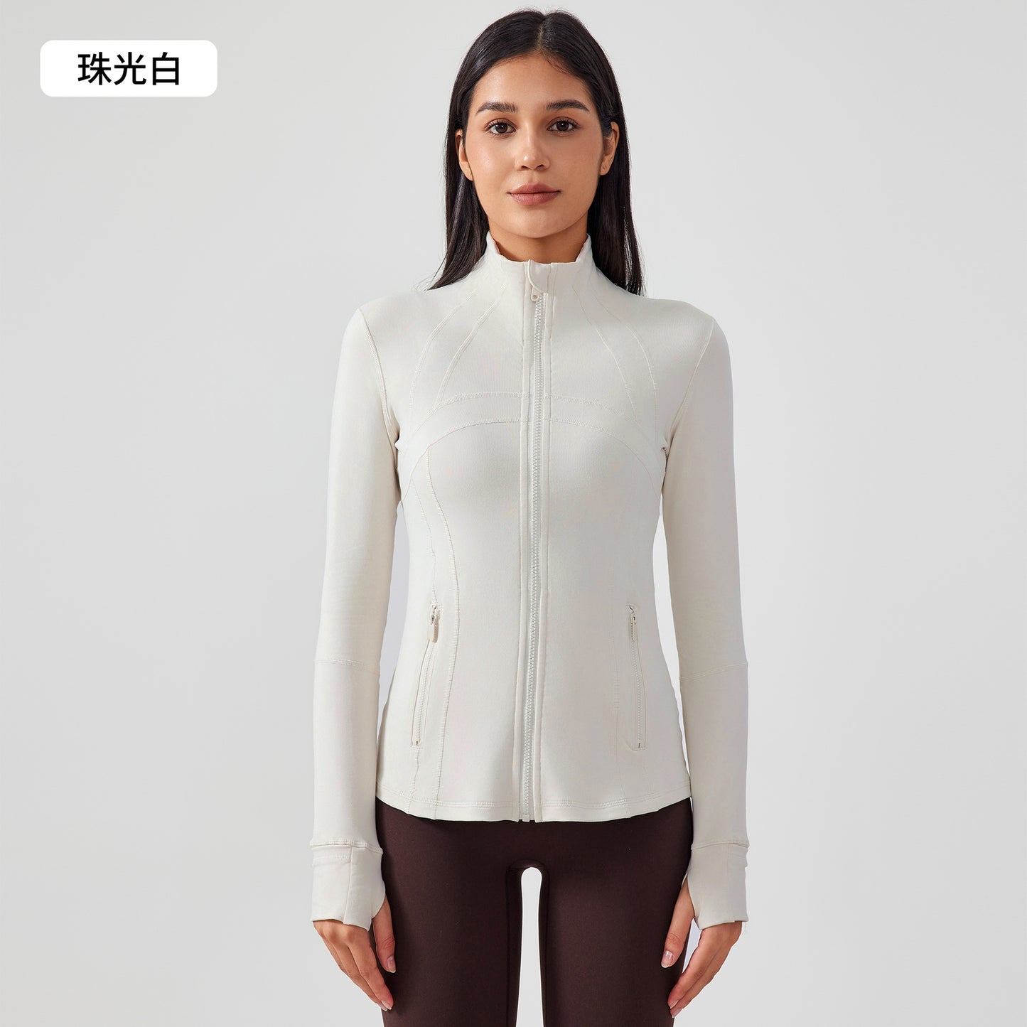 LU Women's Autumn and Winter New Stretch Running Fitness Yoga Long Sleeve Jacket