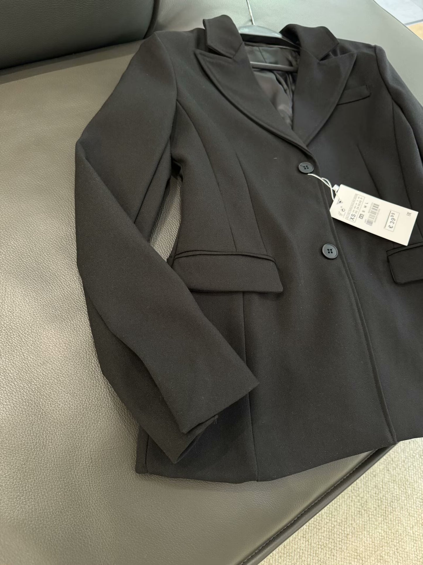 Women's Fashion Chic Temperament Joker with Shoulder Pads Slim Fit Blazer Coat Retro Long Sleeve Pocket Women's Blazer