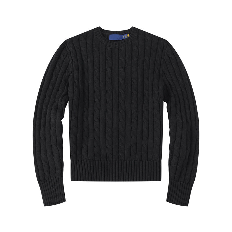 Women's new casual versatile embroidered pullover slim sweater