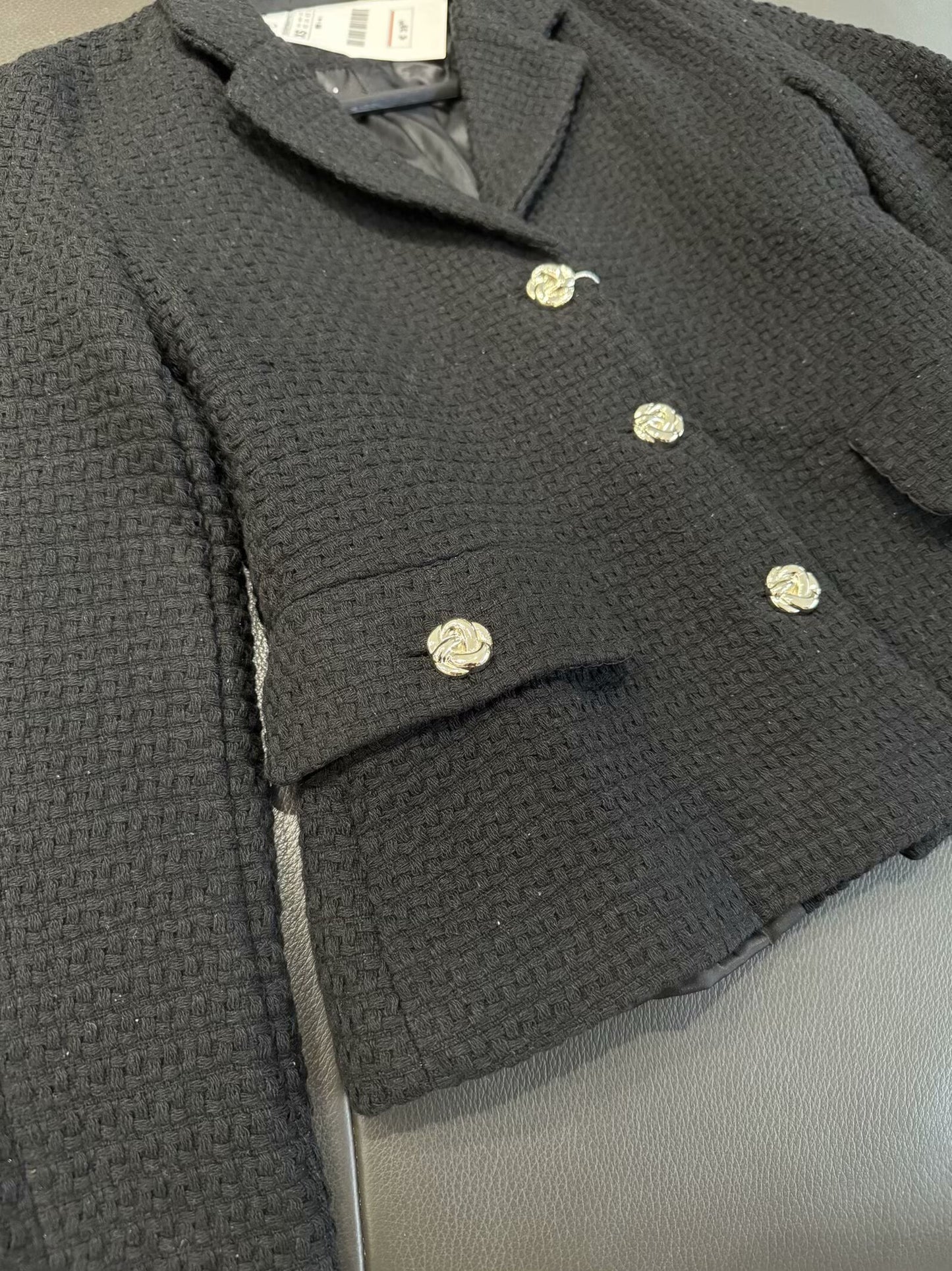 Women's new Fashion flip pocket decoration slim casual single breasted texture suit coat retro long sleeved women's coat chic top