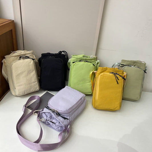 Men's and Women's Leisure Versatile Sports Adjustable Shoulder Strap Multifunctional Water Cup Mobile Phone Messenger Bag