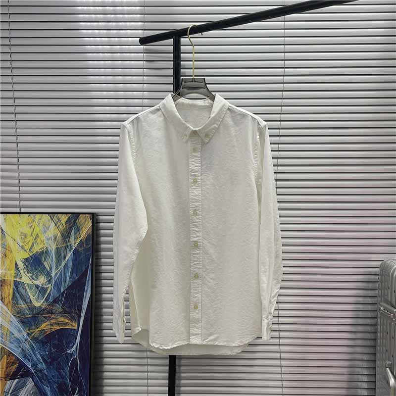 Embroidered Oxford Cloth Shirt Men's and Women's Business Casual Cotton Shirt