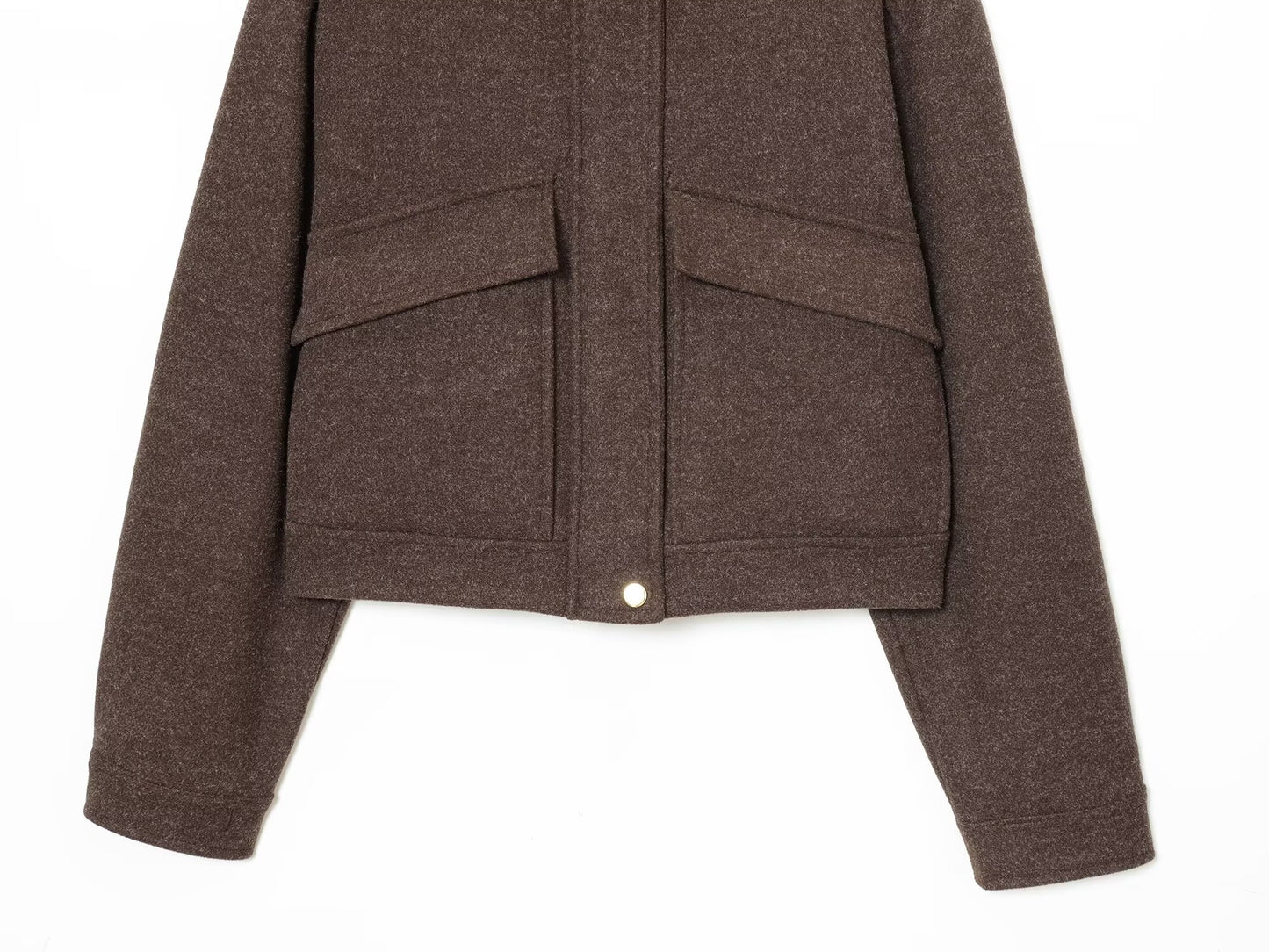 New Women's Casual Stand Collar Long Sleeve Jacket