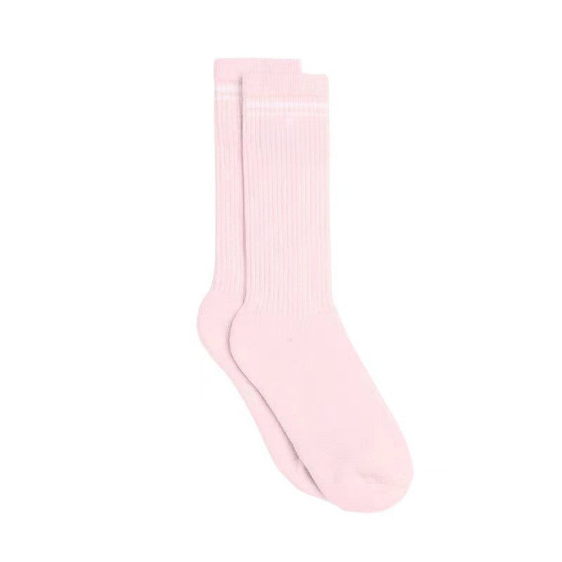 Men's and Women's Socks Cotton Tube Sports 80% Cotton Middle Yoga Socks High Socks.