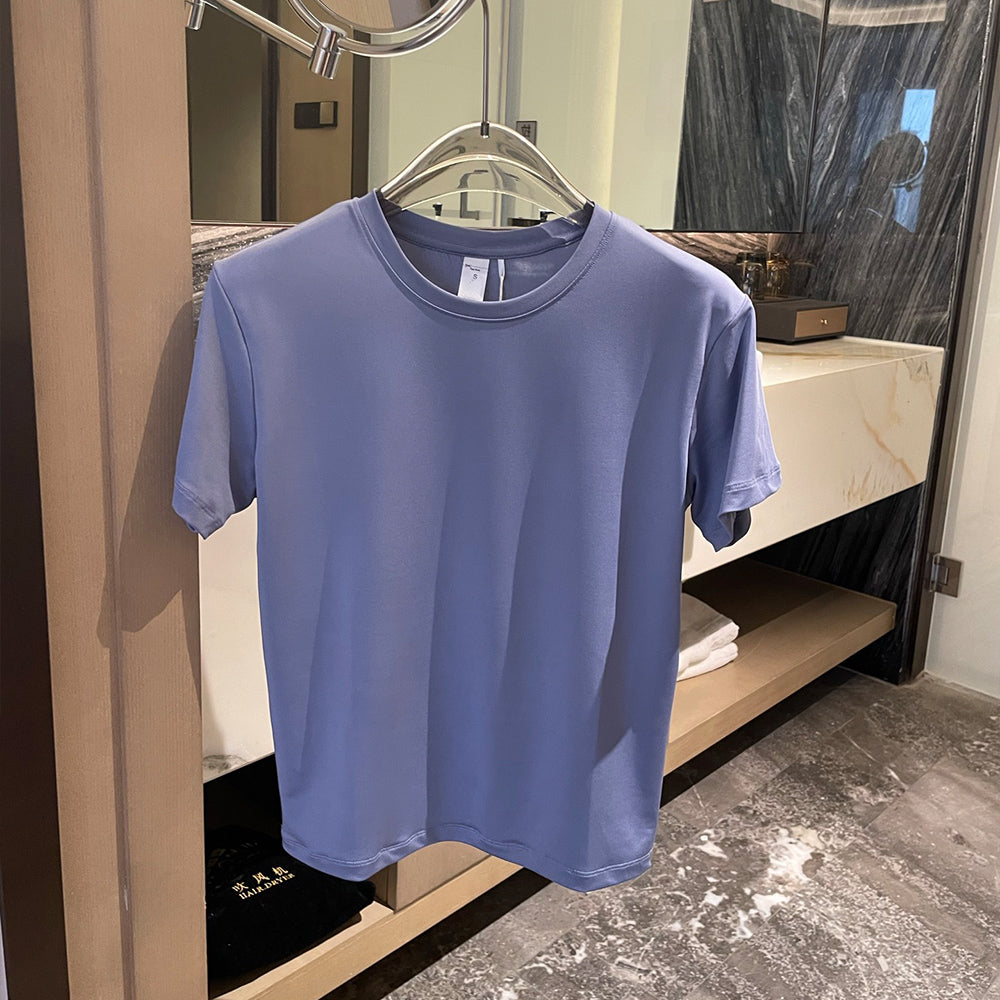 Women's new fashion Joker leisure quick-drying short-sleeved T-shirt sports fitness comfortable short-sleeved T-shirt.