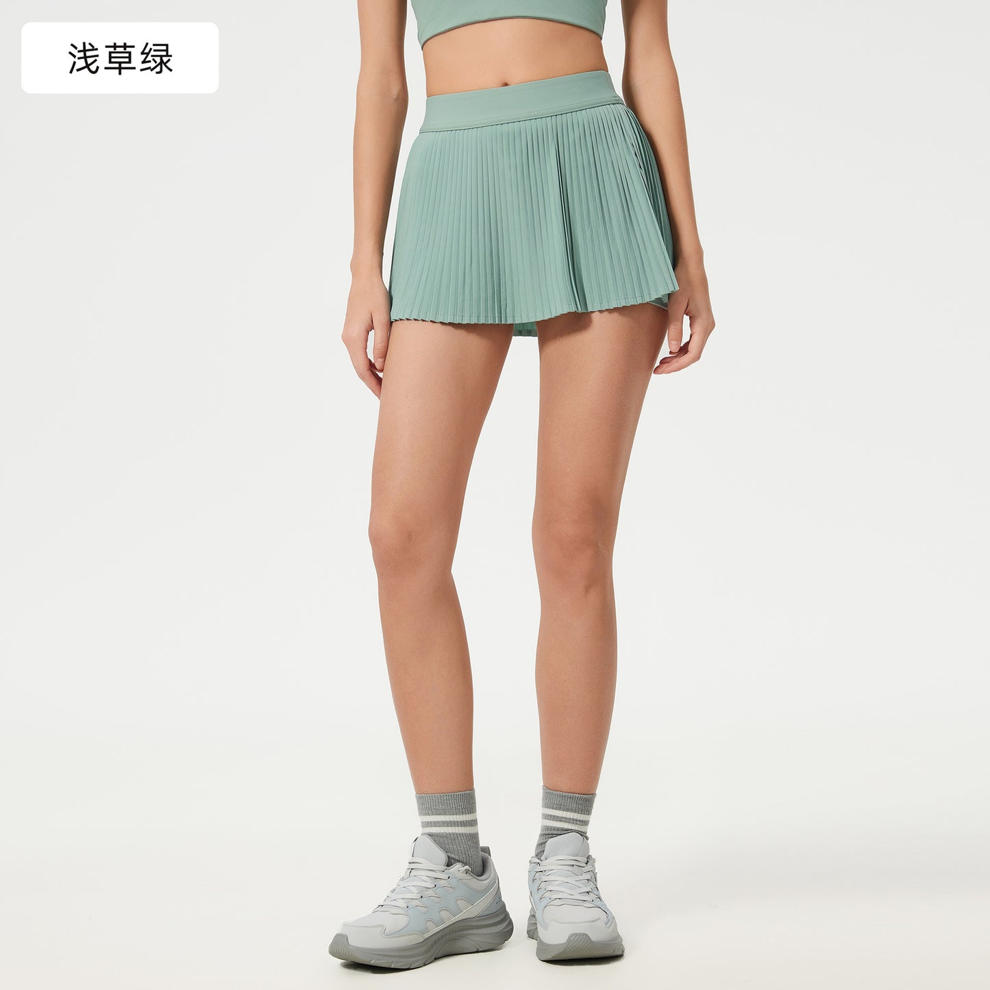 Women's ice breathable outdoor sports skirt with lining anti-exposure tennis skirt yoga fitness skirt