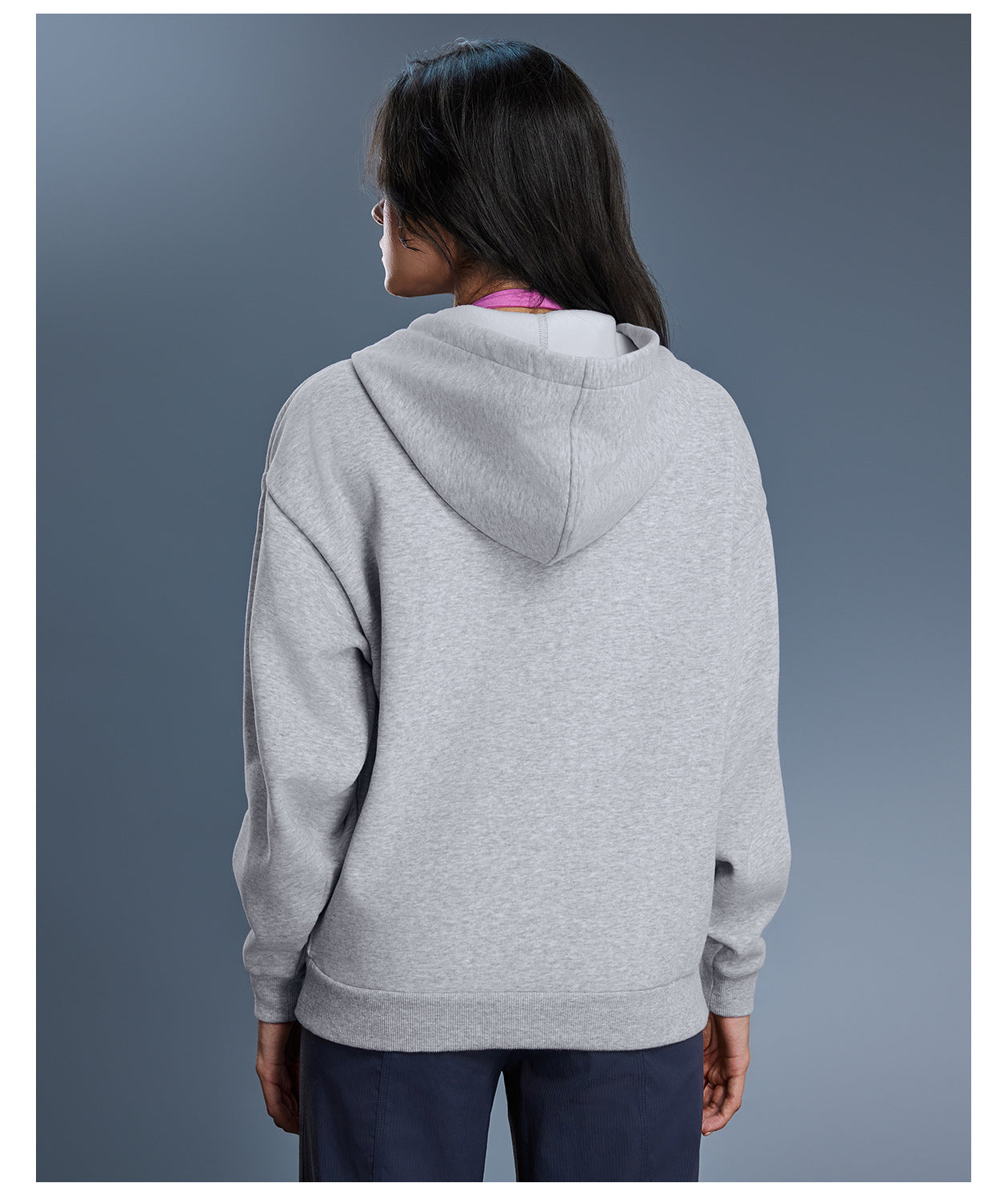 Women's new velvet hooded sweater coat