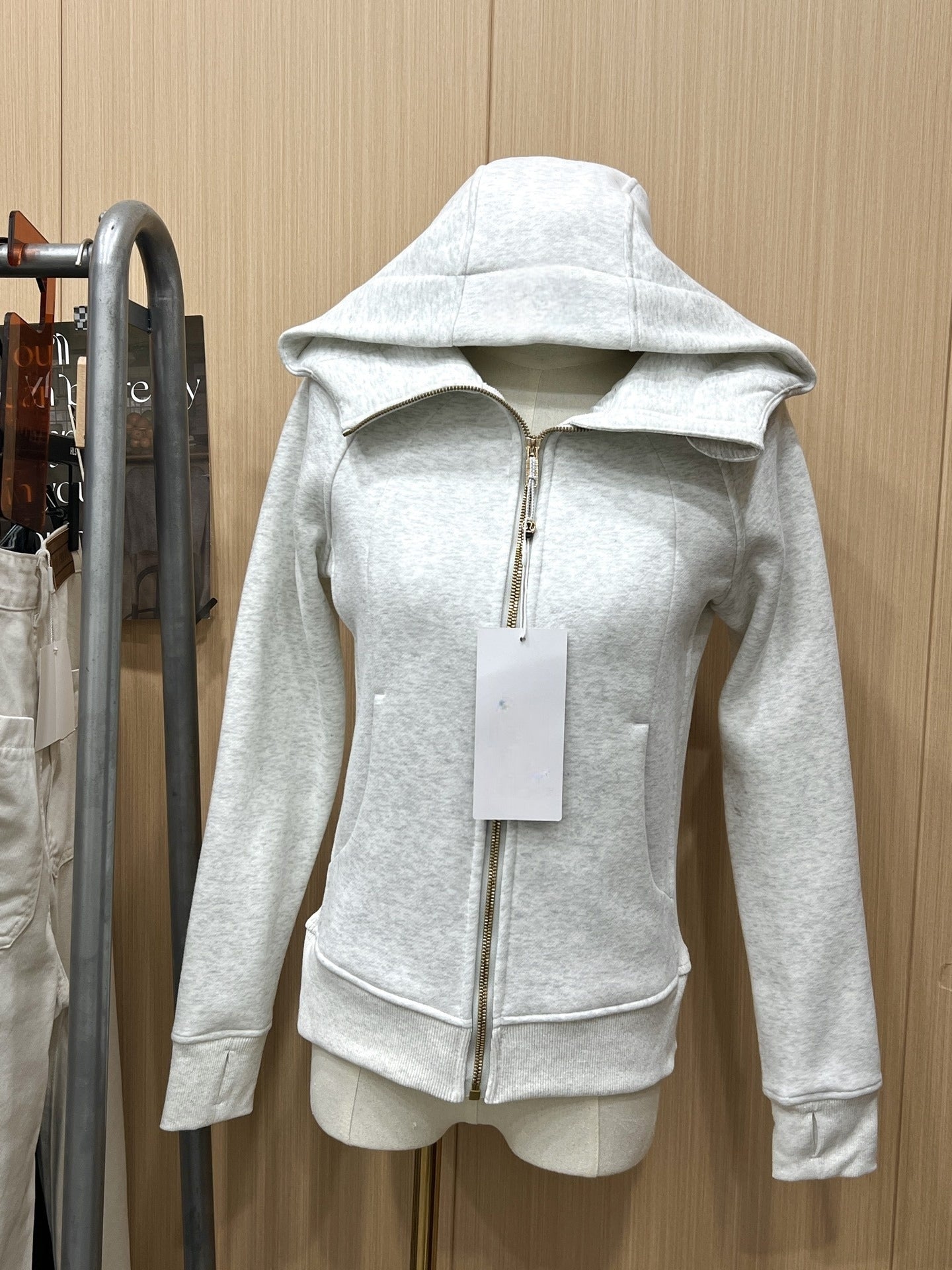 LU Women's new zipper hoodie slim fit sweatshirt jacket