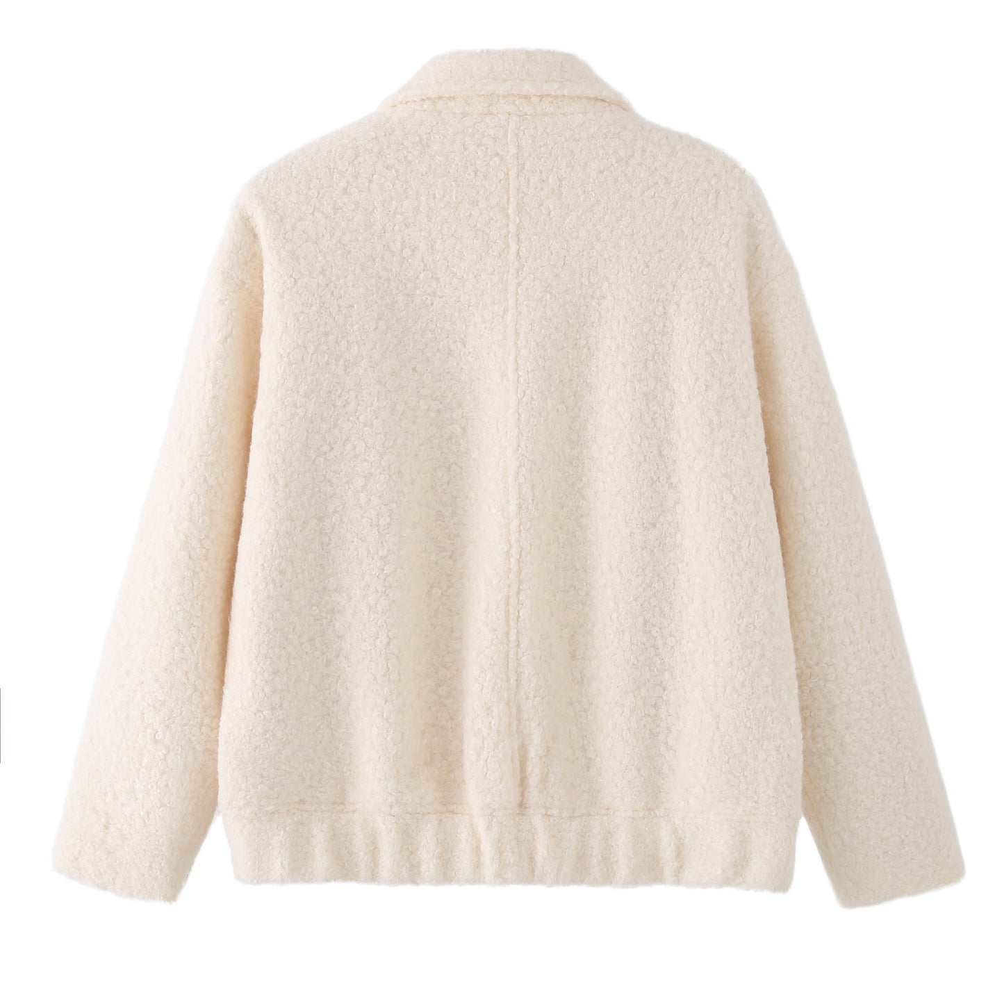 Women's loose Lapel casual woolen blend coat