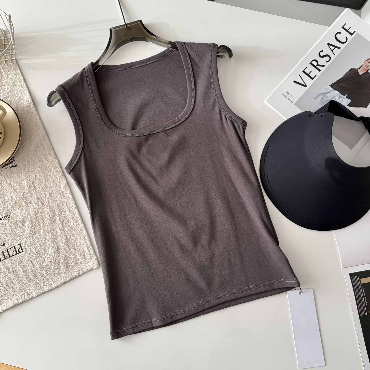 Women 2025 New Fashion Matching Wear alone or as an inner layer High-quality ribbed fabric