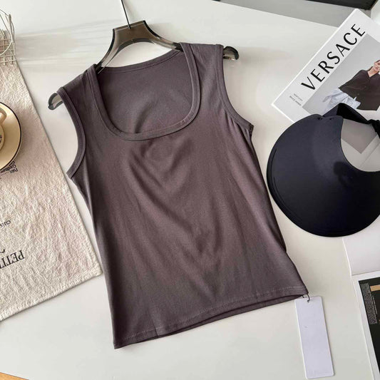 Women 2025 New Fashion Matching Wear alone or as an inner layer High-quality ribbed fabric
