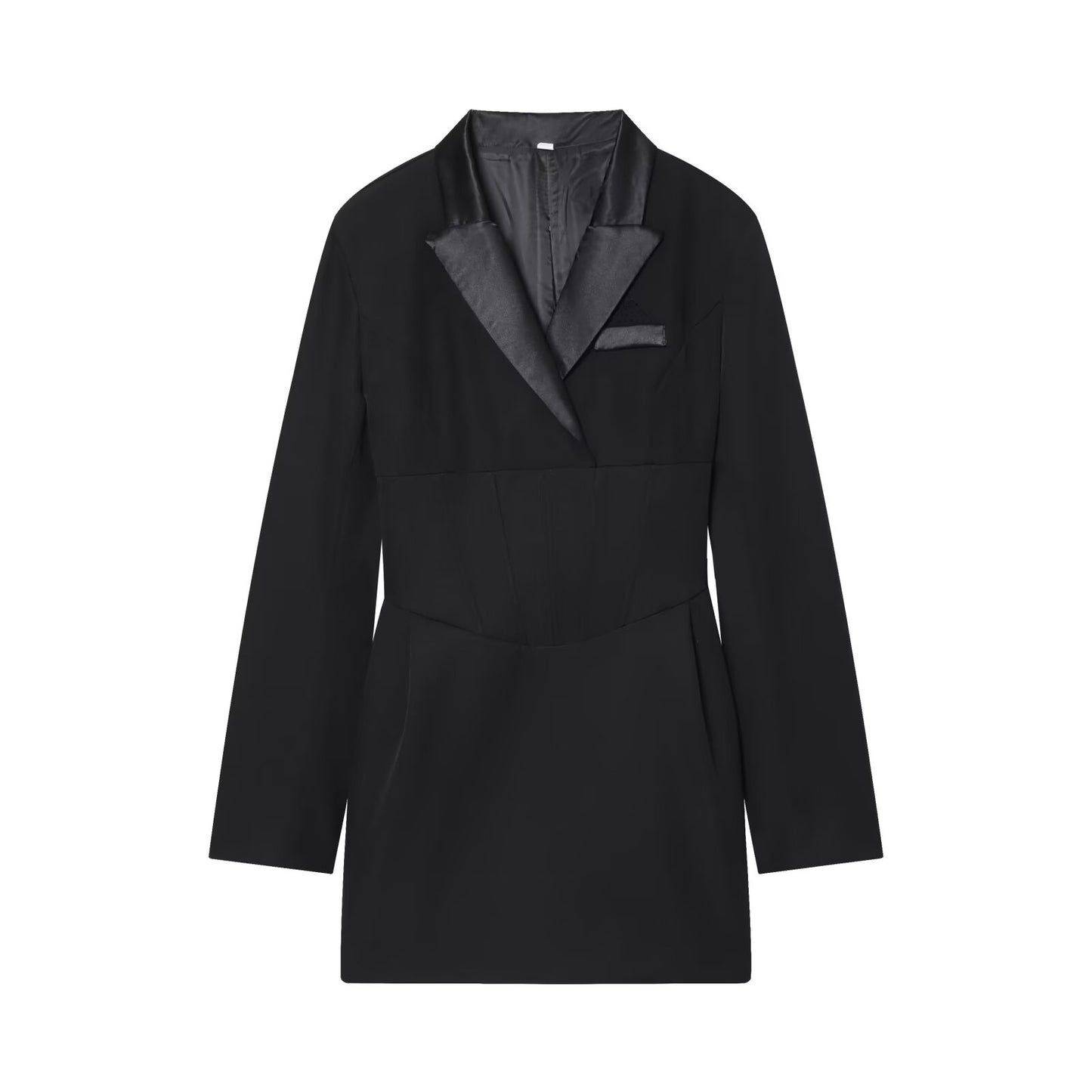 Women's patchwork lapel Blazer Coat style mini skirt