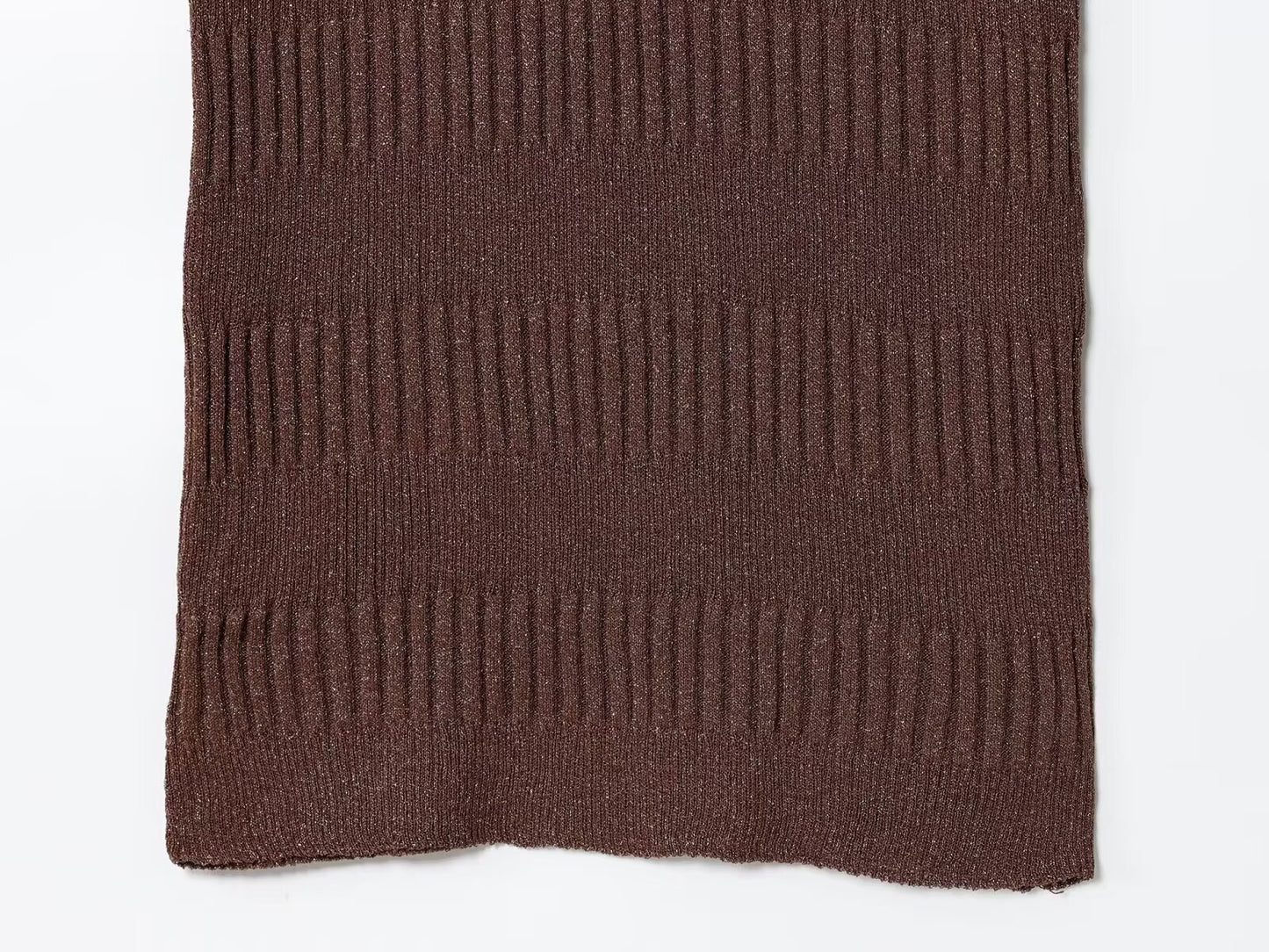 Women's New Fashion Scarf Decoration Asymmetric Knitted Midi Dress