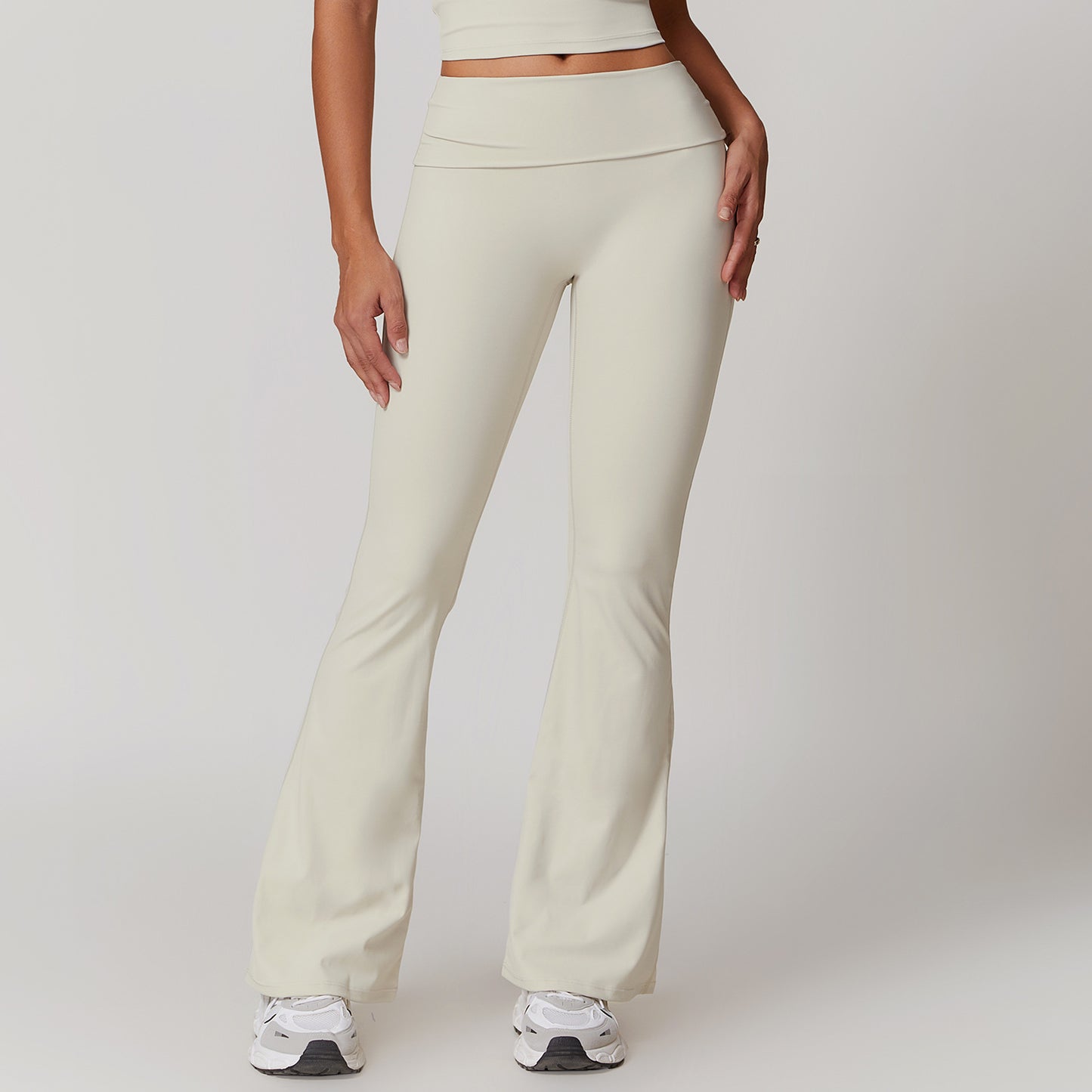 Women's New High-waist Hip Yoga Pants Casual Tight-fitting Wide-leg Flared Pants Sports Fitness Pants.