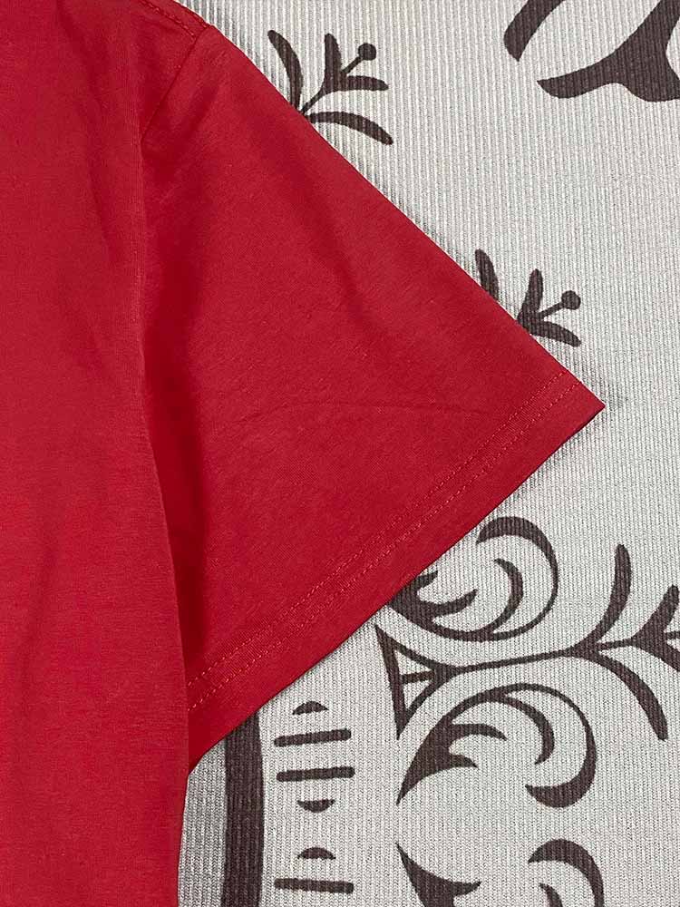 Men and Women with The Same New Fashion Joker Casual Cotton T-shirt with Short Sleeves and Round Neck.