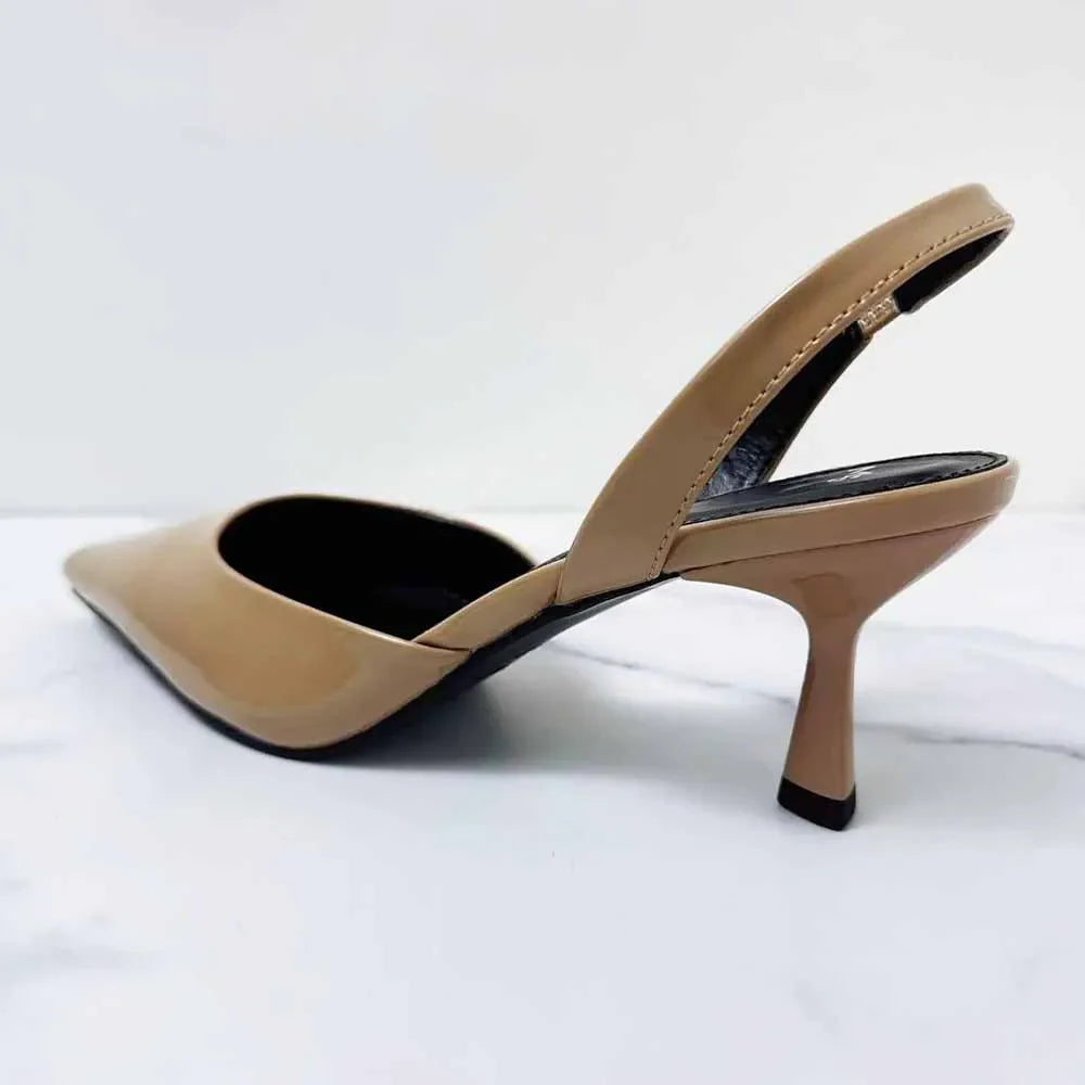 M New High-heeled Sandals for Women's Shoes, Pointed Shallow-mouthed Baotou Back-empty Fashion High-heeled Sandals.