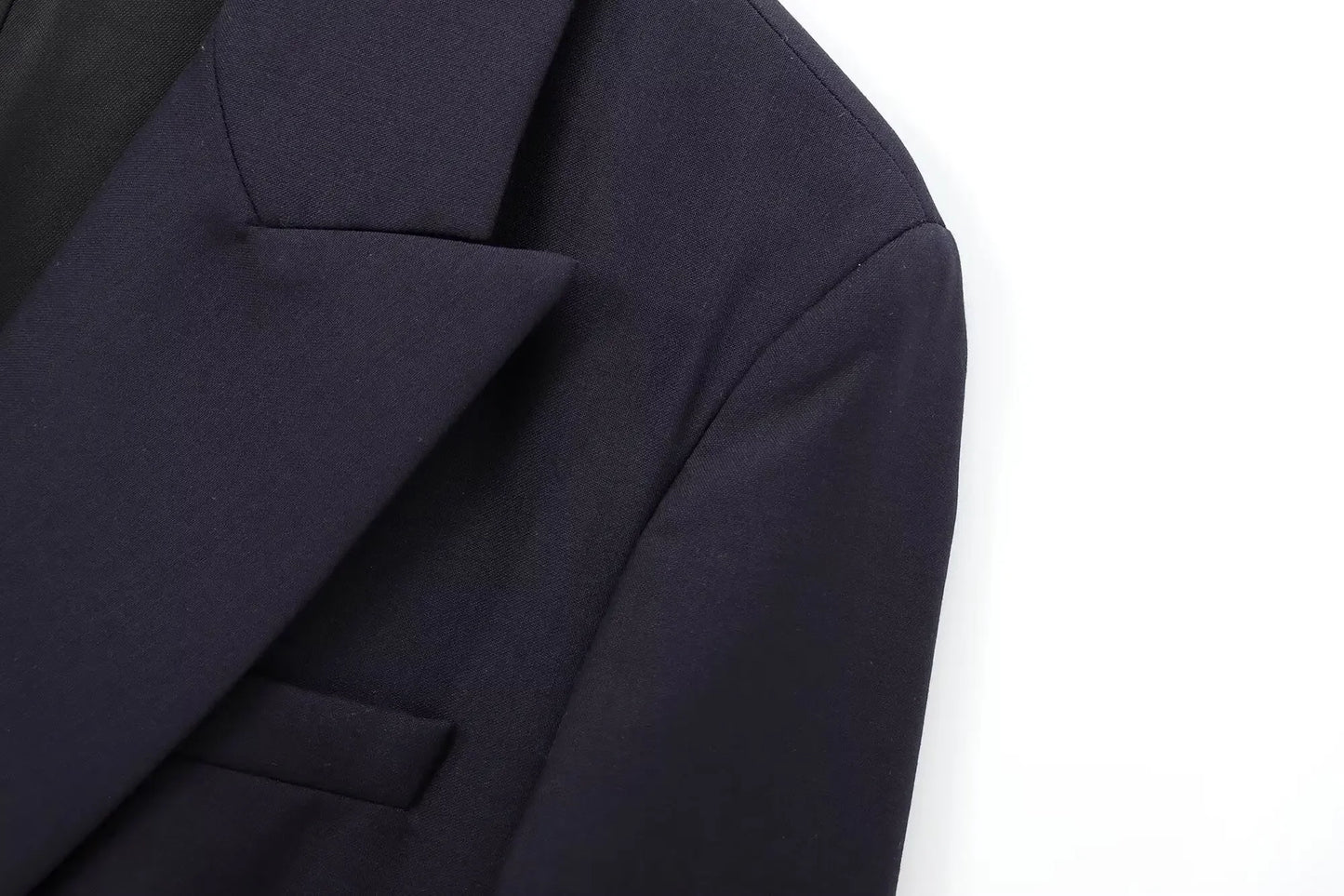 Ladies' new fashion flip pocket decoration casual slim double breasted suit jacket coat retro long sleeved women's Coat chic top