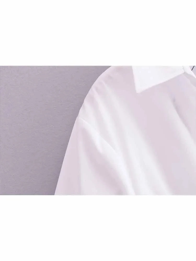 Women's new fashion trench fabric slim short pleated V-neck shirt retro long sleeved Lace up women's shirt chic top