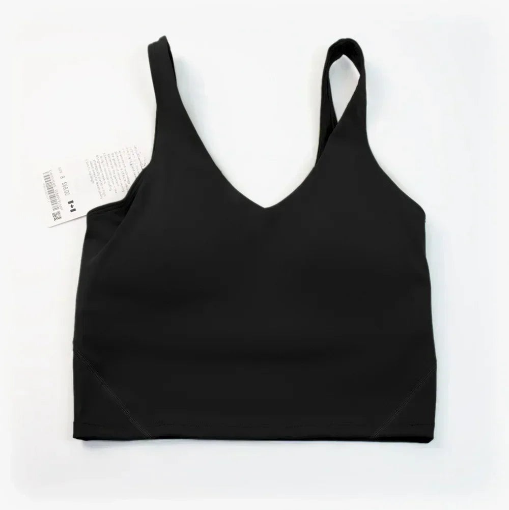 L Yoga Ladies' Sports Vest U-shaped Bra Beauty Back Bra Fitness Jogging With Lining With Chest Cup.