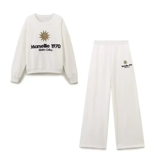 Ladies' new fashion embroidery decoration casual basic style O Neck Sweatshirts Vintage long sleeved women's pullover chic top