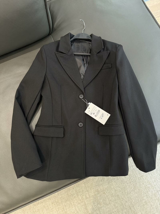 Women's Fashion Chic Temperament Joker with Shoulder Pads Slim Fit Blazer Coat Retro Long Sleeve Pocket Women's Blazer
