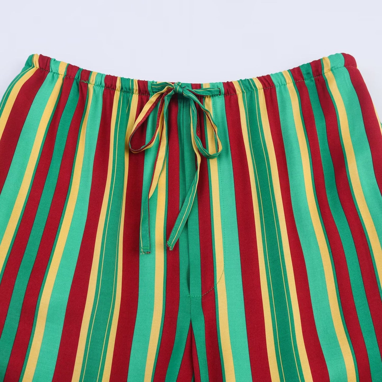 Women's new fashion loose striped pajama style pants