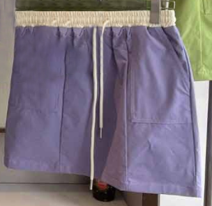 Women's New Fashion Casual Joker Reflective Letter Printing Elastic Waist Outdoor Woven Tooling Skirt Ladies Pants Skirt.