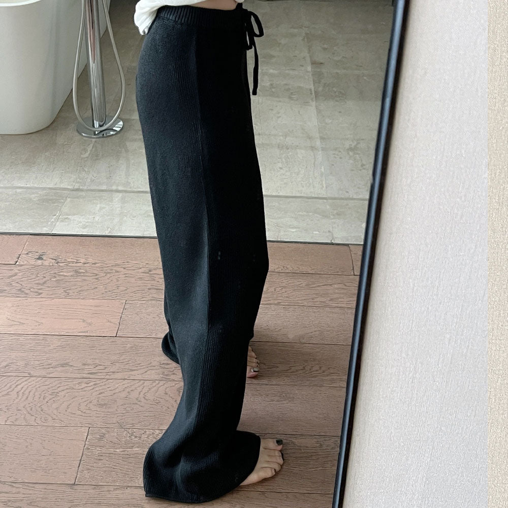 New casual and versatile knitted wide-leg pants for women