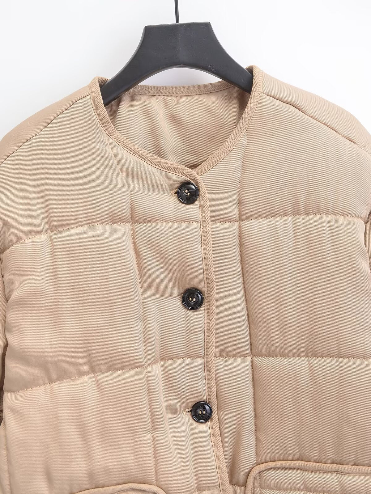 Women's loose new O Neck long sleeved cotton Coat