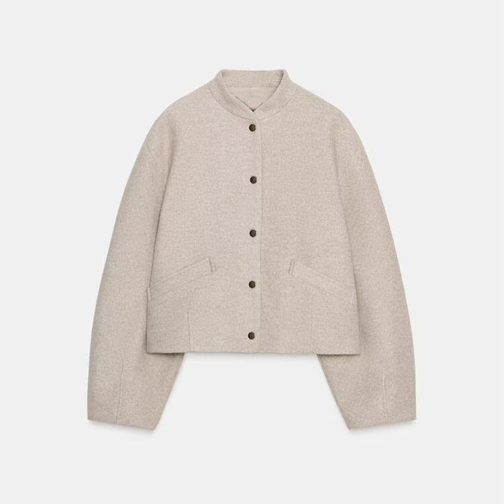 Women's new fashion elastic hem soft texture flying jacket Coat