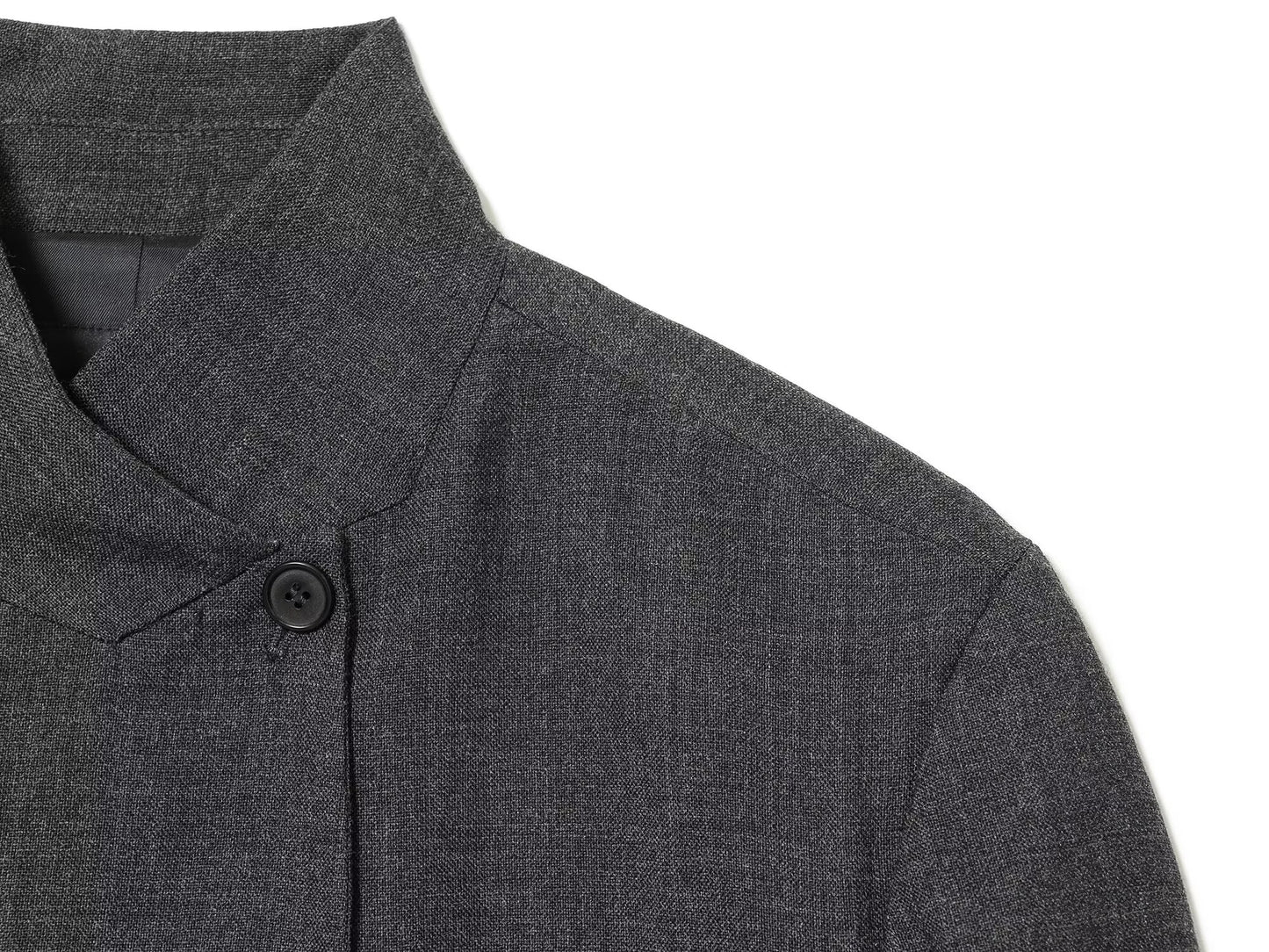 Women's casual stand collar wool blend Blazer Coat