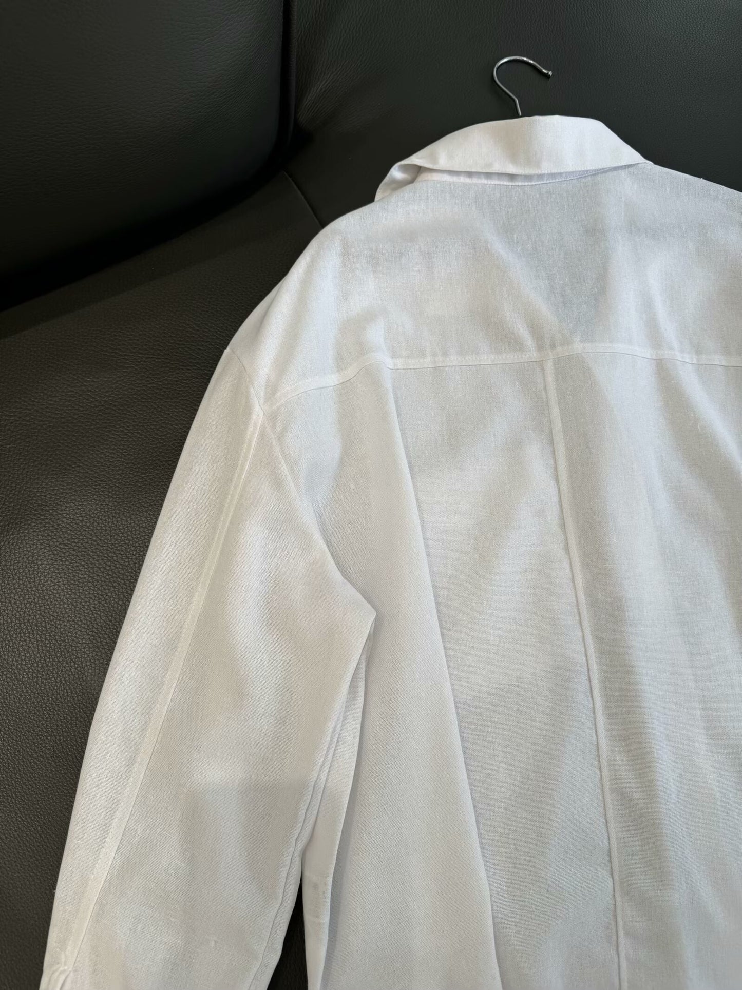 Women's new fashion pocket decoration loose linen blend shirt casual lapel shirt retro long sleeved button up women's shirt chic top