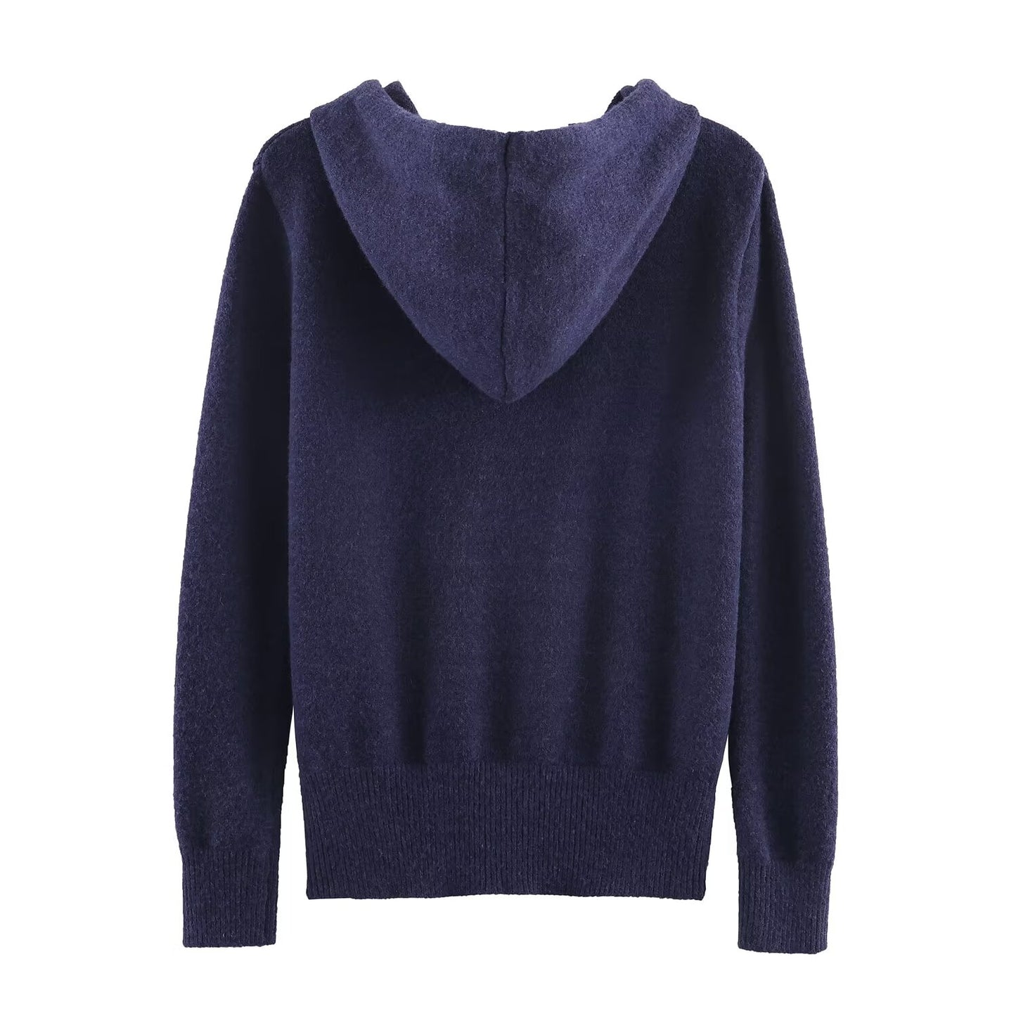 Women's new casual hooded zipper sweatshirt