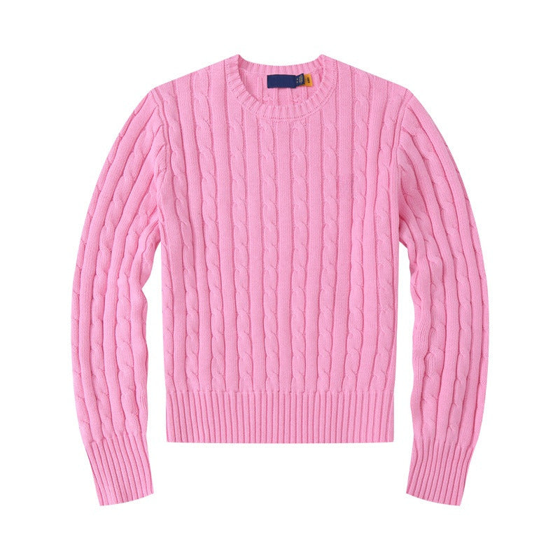 Women's new casual versatile embroidered pullover slim sweater