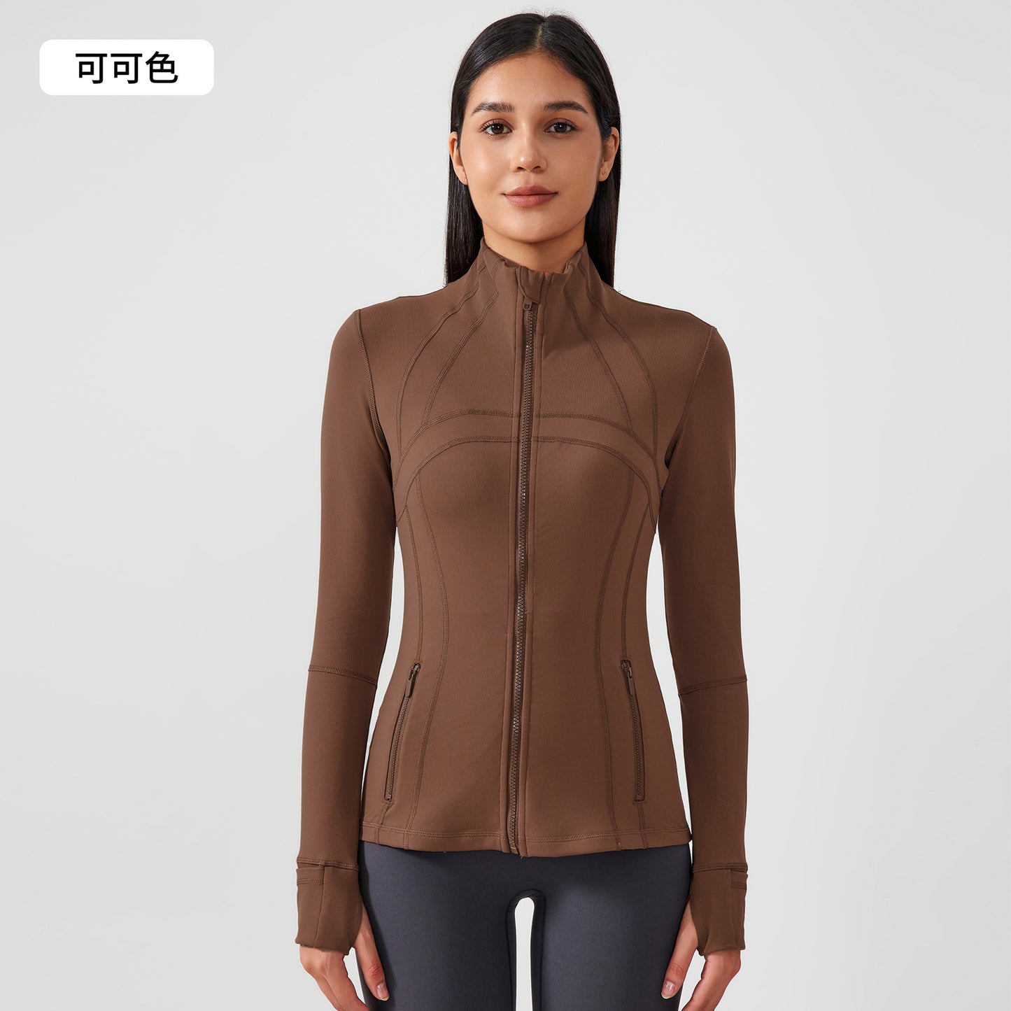 LU Women's Autumn and Winter New Stretch Running Fitness Yoga Long Sleeve Jacket