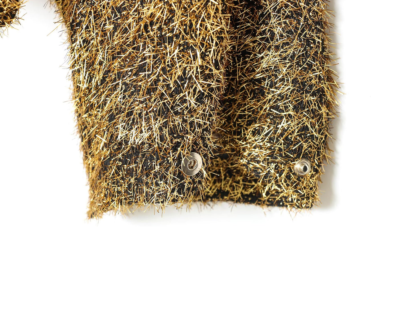 Women's lapel metallic line pilot jacket Coat